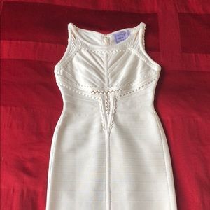 Herve Leger white dress